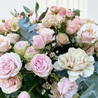 Composition Tendre rose pastel / Mousse naturelle